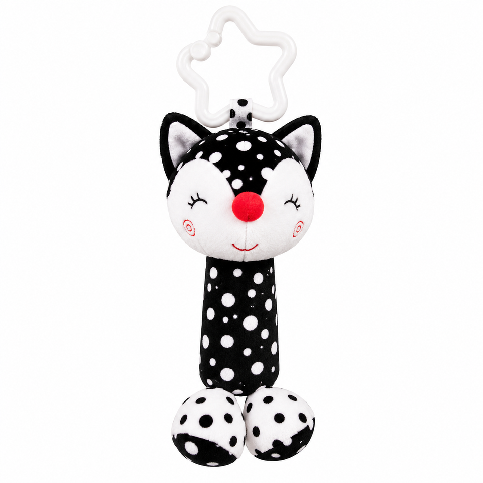Sensory Animal Black & White Hanging Rattle Toy – image 9 – KiddieWink