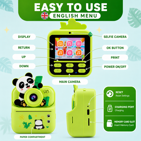 Panda Kids Digital Camera  Fun Photo & Video