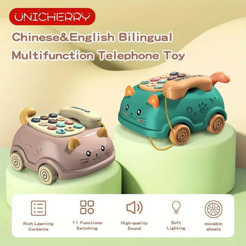 360° Rotating Gear Airplane & Music Telephone Car For Kids - KiddieWink - Gifts They'll Love