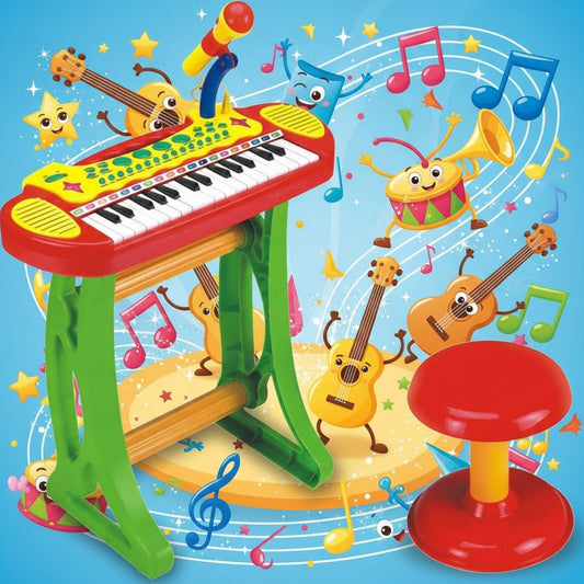 Musical Keyboard Piano Set Mic & Stool (31-Key)