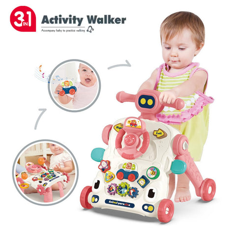 3 IN 1 Multi-Functional Activity Walker For Toddlers
