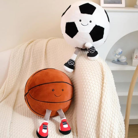 Softly Cozy Soccer & Basketball Plush Toys
