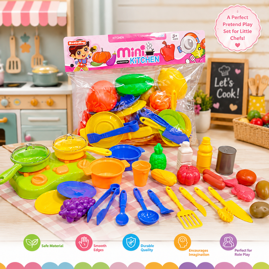 Little Chef Mini Kitchen Cooking Play Set