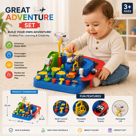 Great Adventure Track Playset for Kids