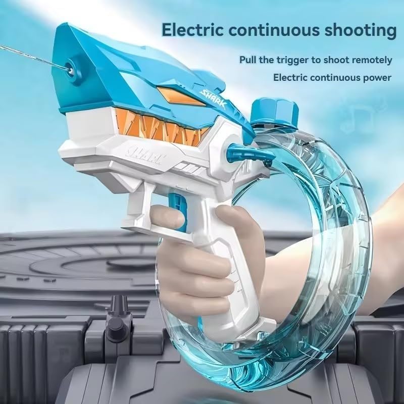 Shark Cartoon Electric Water Gun Toy - KiddieWink - Gifts They'll Love