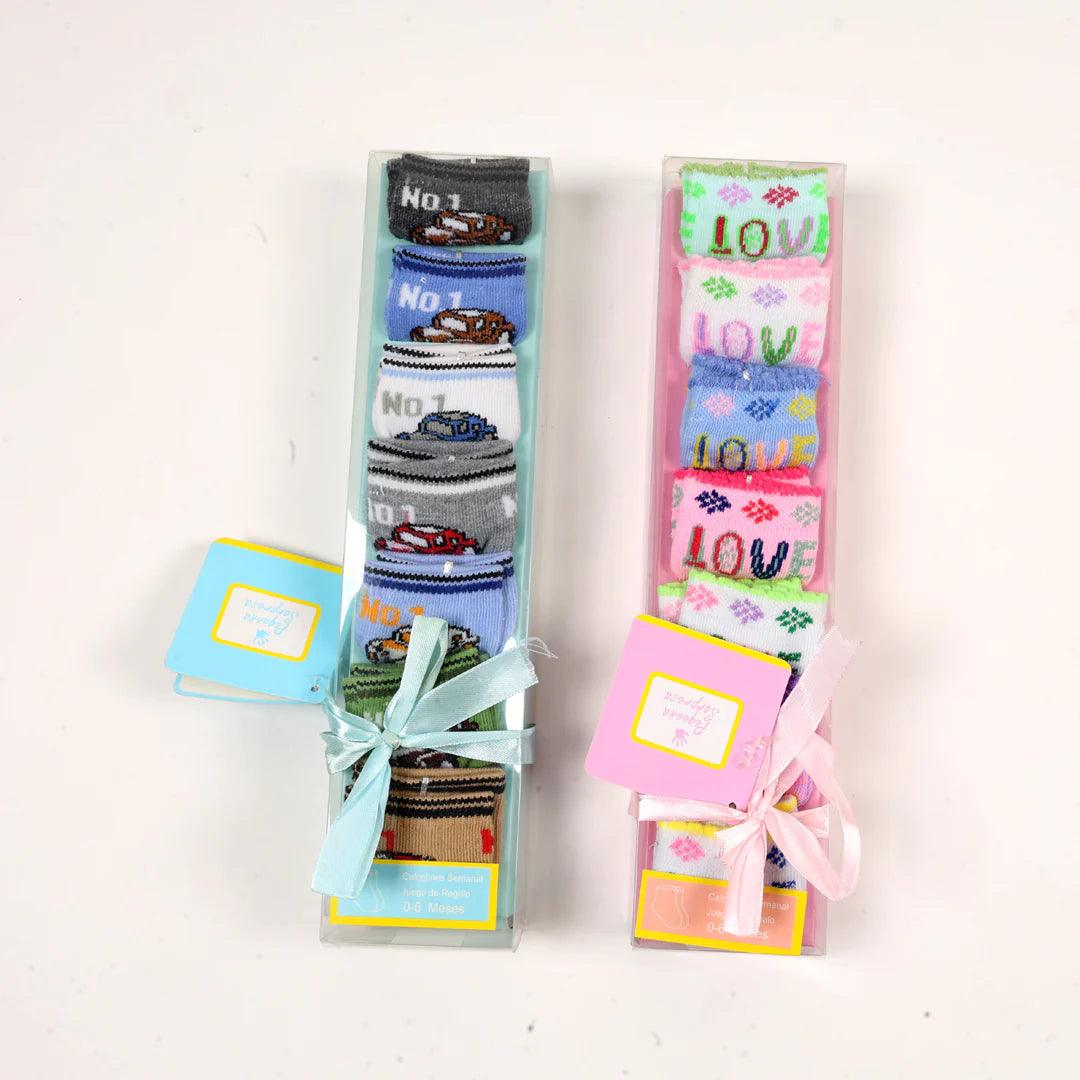 Toddler Soft Fabric Socks Pack Of 7 - KiddieWink - Gifts They'll Love