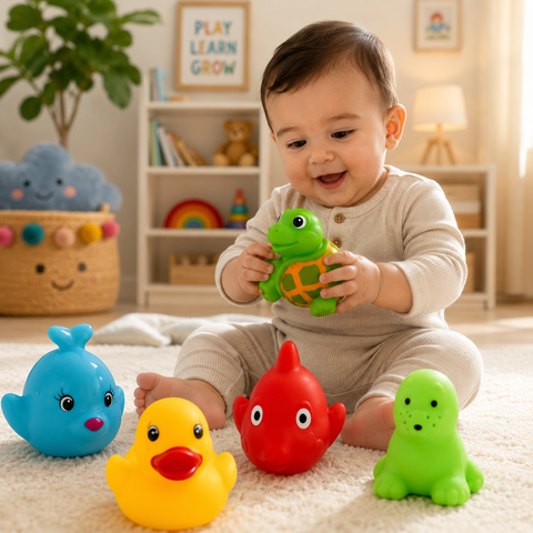 Soft Rubber Baby Chu Chu Toys (Pack of 6)