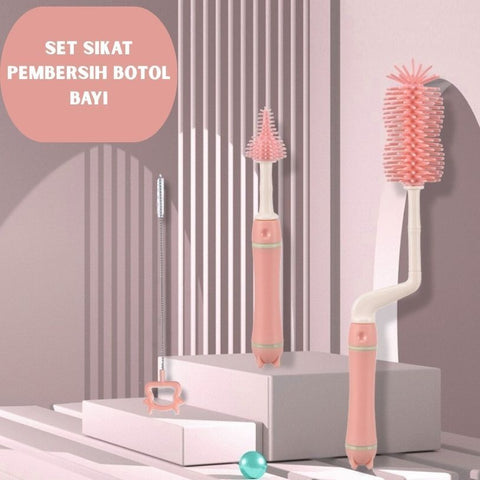 Cute Baby Bottle Cleaning Brush Set
