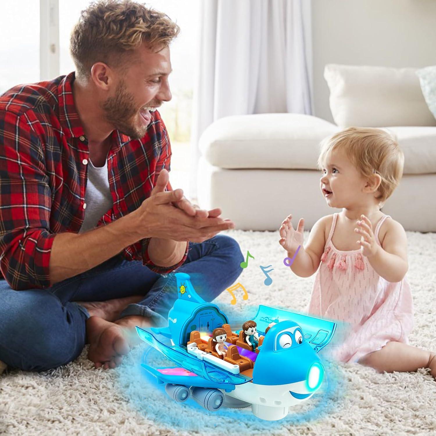 360° Rotating Gear Airplane & Music Telephone Car For Kids - KiddieWink - Gifts They'll Love