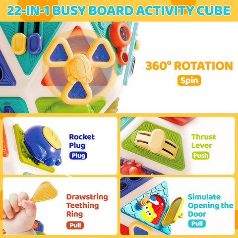 22-in-1 Baby Sensory & Learning Activity Cube
