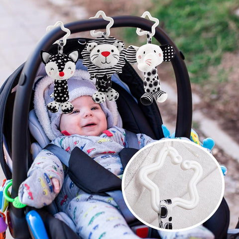 Sensory Animal Black & White Hanging Rattle Toy