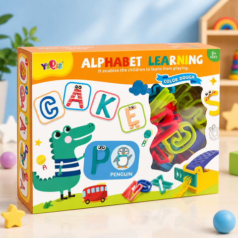 Alphabet Learning Color Dough Set for Kids – Educational Clay & Play Kit