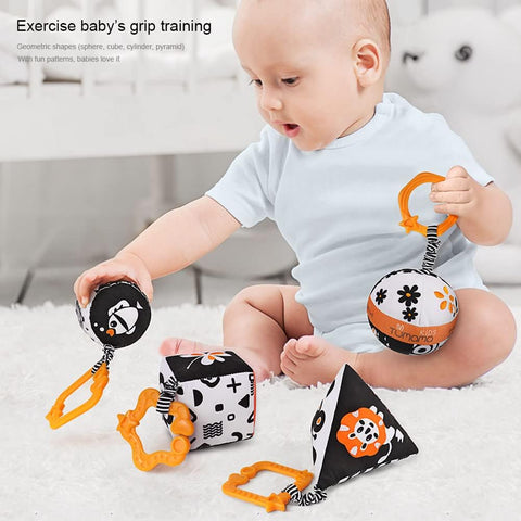 High Contrast Black And White Hanging Rattle Set
