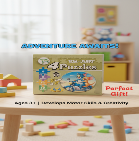 4 Puzzles Cartoon Character Toy Set