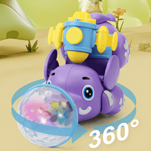 Lightning & Musical Cute 360 Degree Rotate Elephant Toy