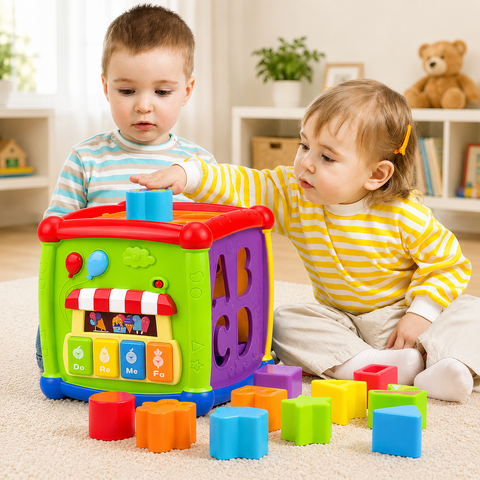 Huanger Fancy Cube Early Learning & Musical Activity Toy