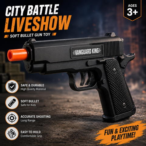 Soft Bullet Kids City Battle Toy Pistol