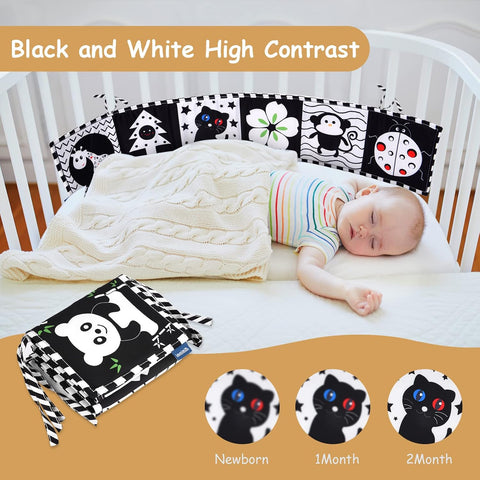 Soft Black & White Baby Sensory Cloth Book