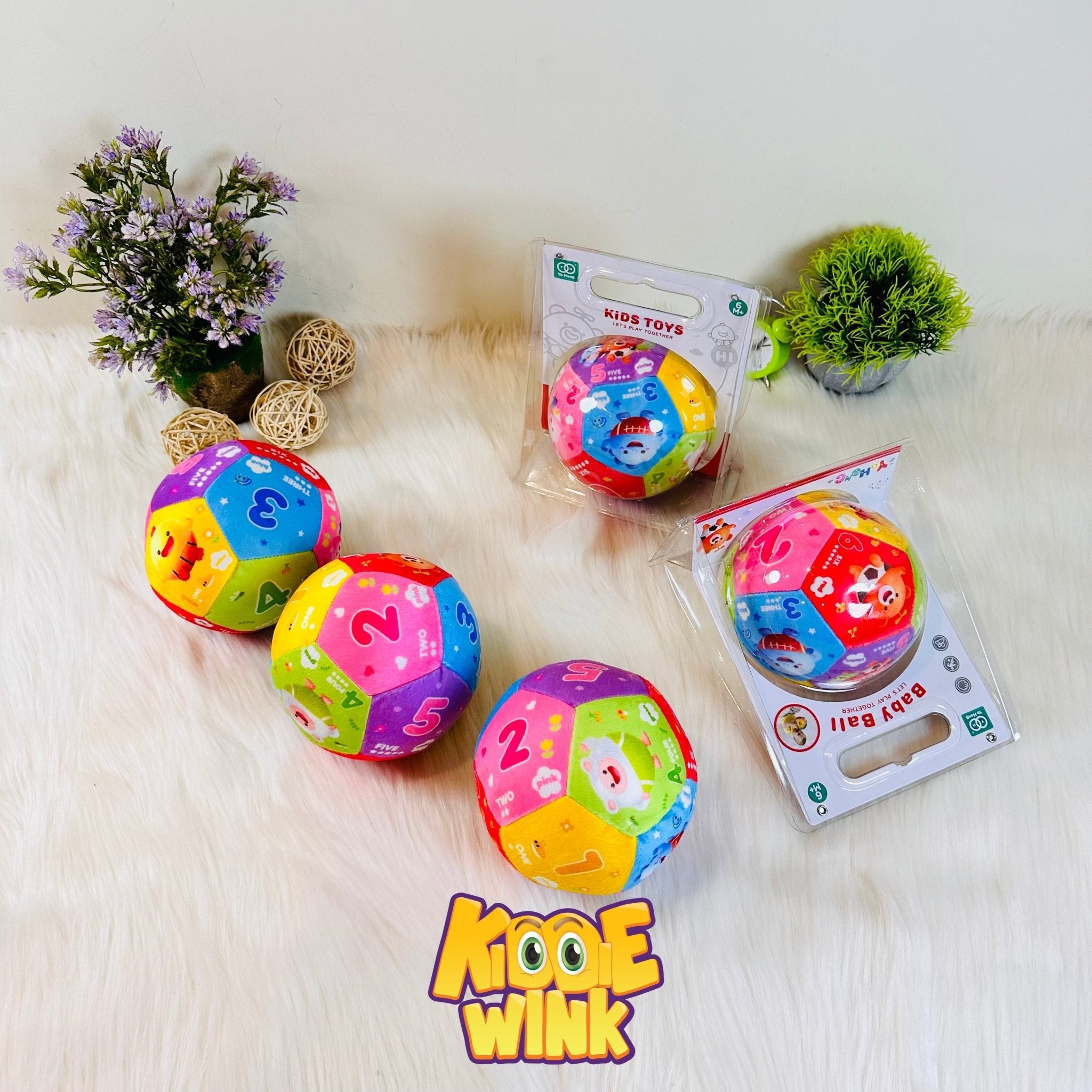Colorful Soft Rattle Sensory Ball Toy - KiddieWink - Gifts They'll Love