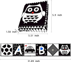 Cute Owl Sensory Soft Fabric Book For Toddlers