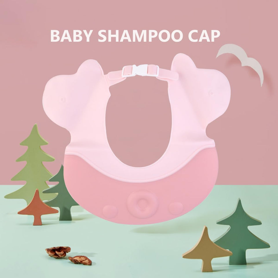 Adjustable Soft Silicone Baby Shampoo Bathing Cap – image 3 – KiddieWink