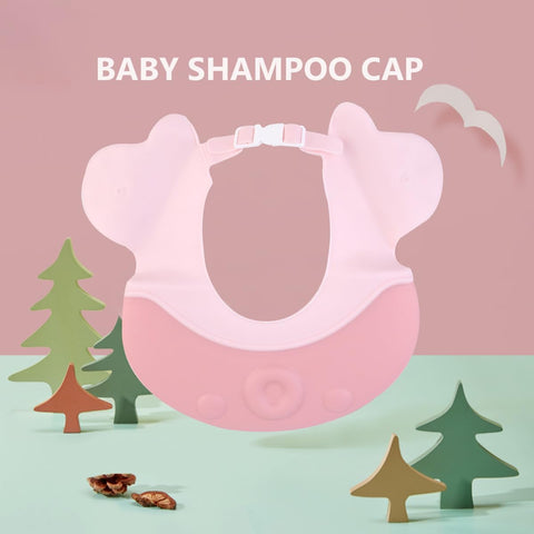 Adjustable Soft Silicone Baby Shampoo Bathing Cap