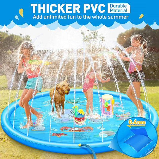KiddieWink™ Inflatable Splash Sprinkler Mat (100cm) For Kids - KiddieWink - Gifts They'll Love