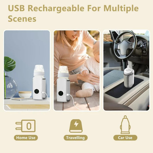 Electric Baby Bottle Warmer – Portable Travel Milk Heater