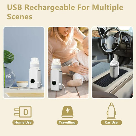 Electric Baby Bottle Warmer – Portable Travel Milk Heater