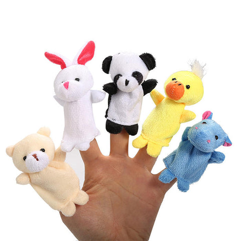 Animal Plush Finger Puppet Toy- 10 Pcs