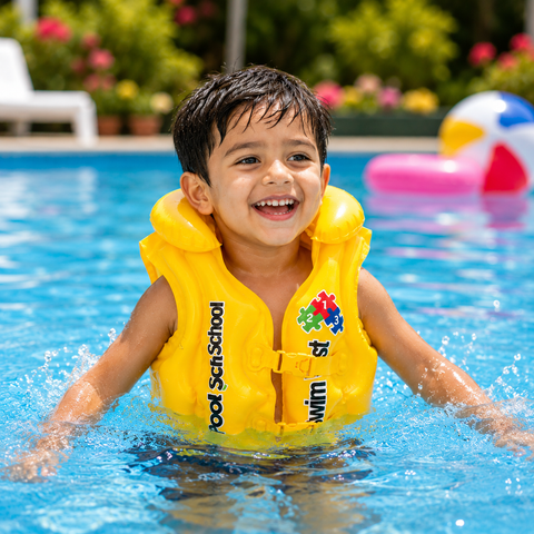 Pool School Swim Vest Life Jacket For Kids