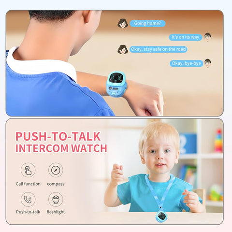 Kids Cartoon Face Electric Walkie Talkie Watch