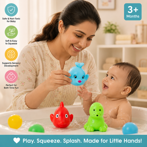 Soft Rubber Baby Chu Chu Toys (Pack of 6)
