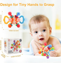 3-in-1 Silicone Pull String Interactive Soft Rattle Balls