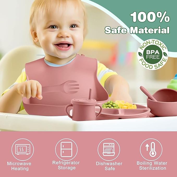 Multi-Piece Silicon Baby Dining Kit – image 2 – KiddieWink