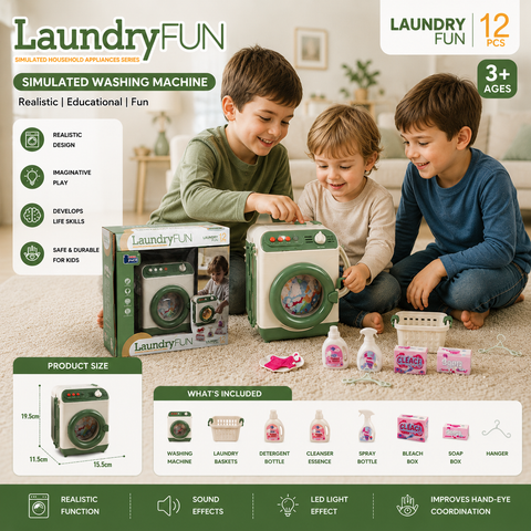 Cute Mini Laundry Fun Washing Machine Toy