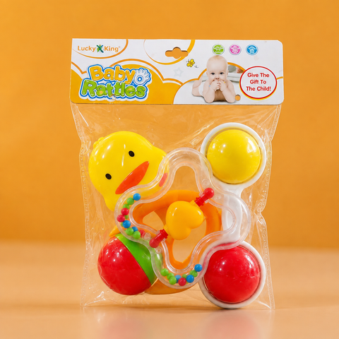 First Play Baby Rattle Toys Set (Pack of 4)
