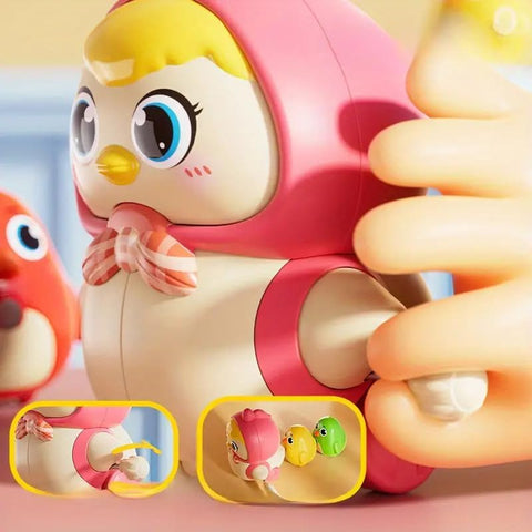 Interactive Crawling Toy - Hen With 3 Chicken