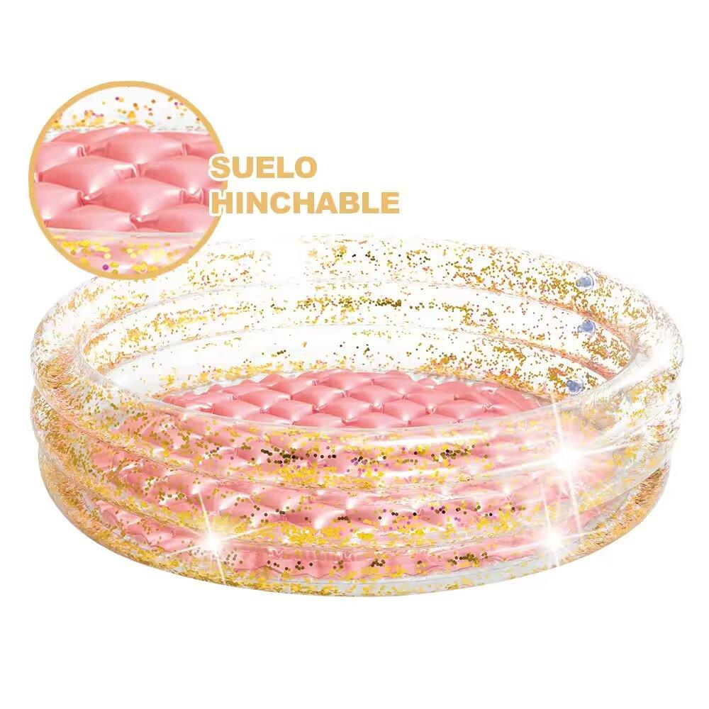 KiddieWink™ Inflatable Transparent Glitters Swimming Pool (86cm) For Kids - KiddieWink - Gifts They'll Love