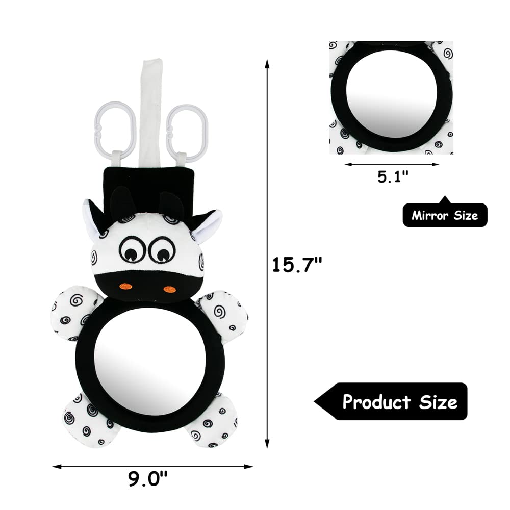 Soft Cow Tummy Mirror Sensory Toy - KiddieWink - Gifts They'll Love