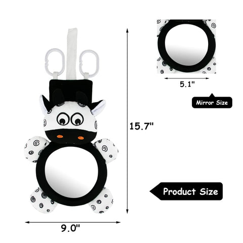 Soft Cow Tummy Mirror Sensory Toy - KiddieWink - Gifts They'll Love