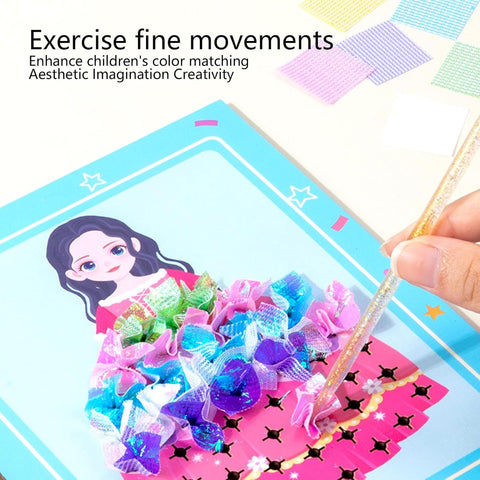 3D DIY Princess Dress Up Poke Art Kit - KiddieWink - Gifts They'll Love