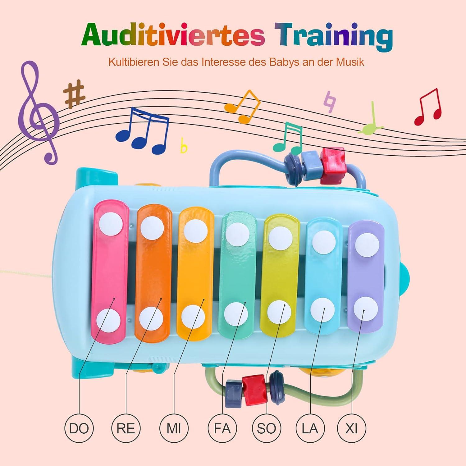Montessori Cute Bear Baby Musical Bus Toy - KiddieWink - Gifts They'll Love