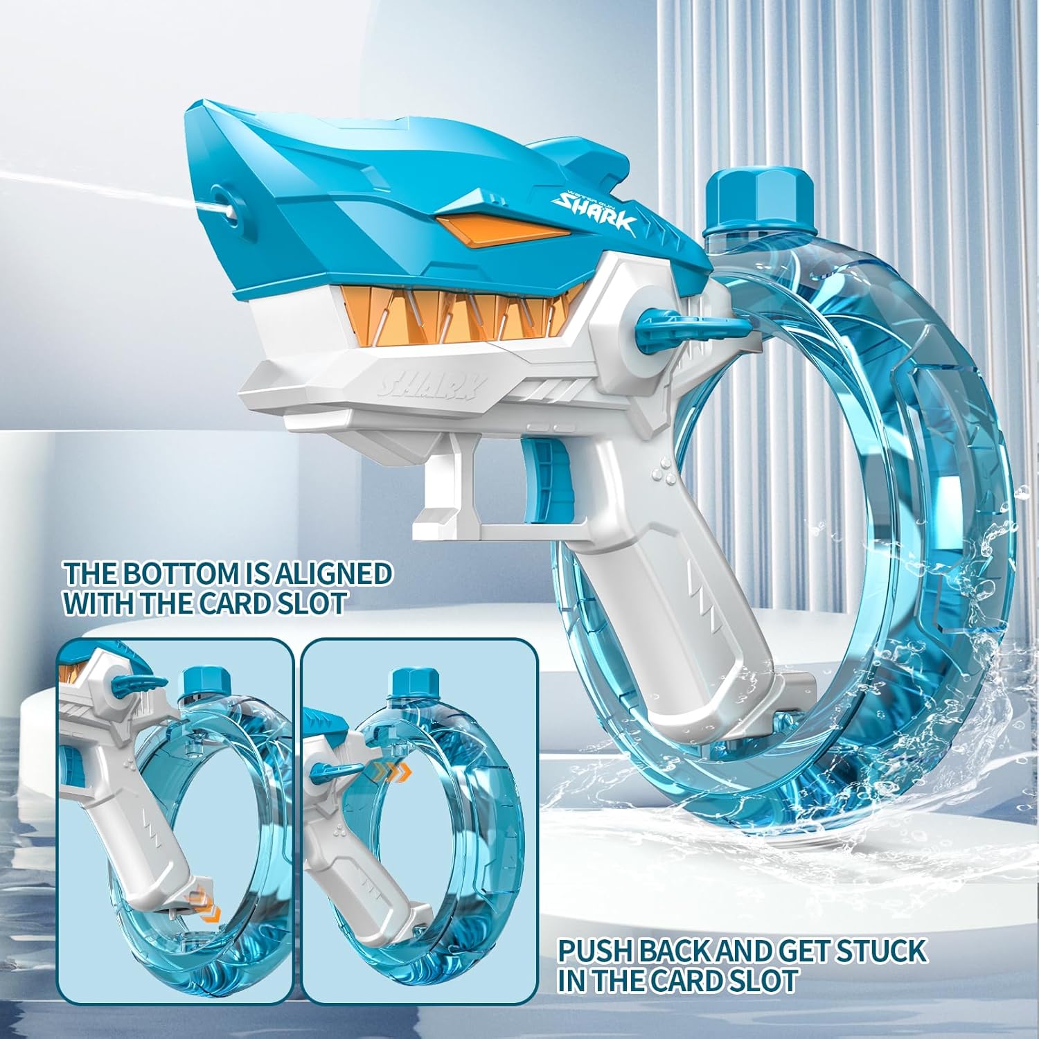 Shark Cartoon Electric Water Gun Toy - KiddieWink - Gifts They'll Love