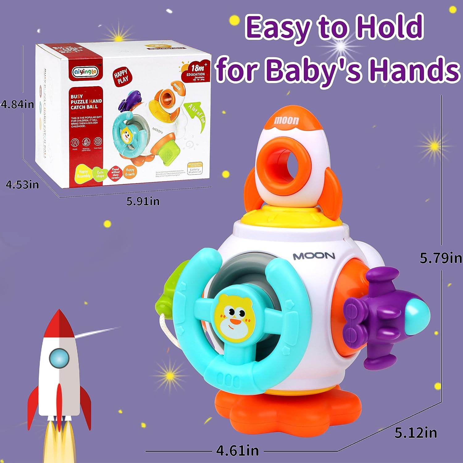 6 in 1 Montessori Sensory Activity Busy Cube For Kids - KiddieWink - Gifts They'll Love