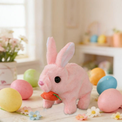 Interactive Bunny Rabbits Plush With Carrot For Kids