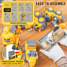 5-in-1 New Transform Vehicles Robot Toy Set