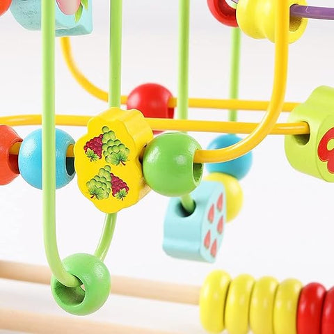 Animal & Fruit Educational Wooden Bead Maze Toy