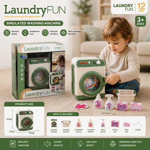 Cute Mini Laundry Fun Washing Machine Toy