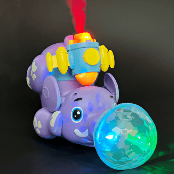 Lightning & Musical Cute 360 Degree Rotate Elephant Toy - KiddieWink - Gifts They'll Love